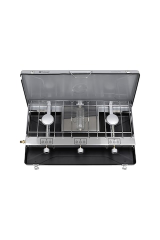 Outwell Kirishima Trio Stove Üçlü Kamp & Karavan Ocağı Lpg Çıkışlı Gri