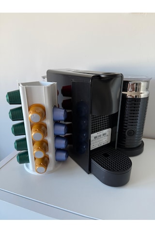 Kapsül Kahve Tutucu Dekoratif Standı 25 Kapasiteli Nespresso Beyaz