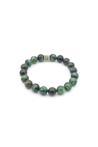 Hakiki Doğal Fuksit Taşı Bileklik 10 Mm Yeşil