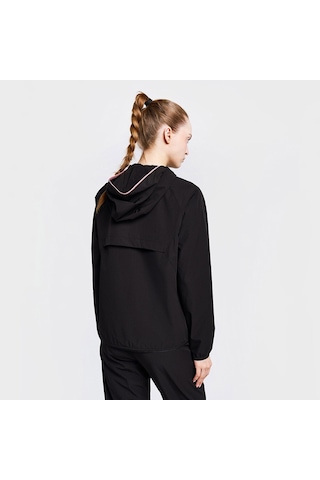 Lescon 26b-2012 Kadın Koşu Fermuarlı Siyah Kapüşonlu Sweatshirt