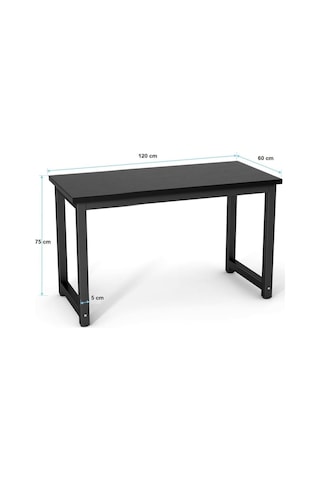 Forge 120 X 60 Cm Oyuncu Masası, Bilgisayar Masası, Metal Ayaklı, Siyah Genel