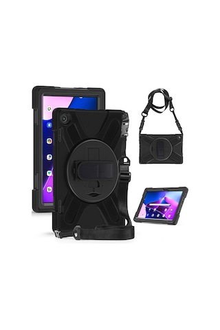 Lenovo Uyumlu Tab M10 Hd 2.nesil 2022 Tablet Kılıf 360 Zıhlı Standlı