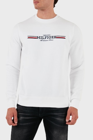 Tommy Hilfiger Erkek Sweat Mw0mw35530 Ybr Beyaz BEYAZ Beyaz