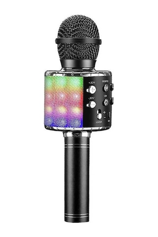 Besthome1 Bluetooth Mikrofon, Led Işıklı Kablosuz Kayıt, Mobil Karaoke