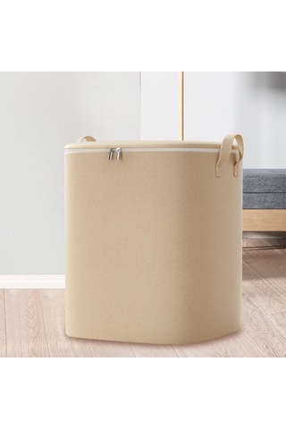 Suntek Katlanabilir Giysi Saklama Çantası Tote Kutusu 140l-50x55x50cm Bej Diğer