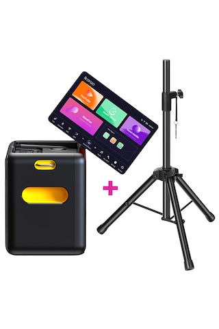 Ikarao Break X2 600 W Partybox Hoparlör Karaoke Seti + Stand