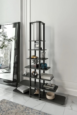 Ravilo Sierras Middle Raflı Lambader Siyah