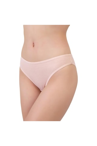 Kadın Pamuklu Ve Likralı Fitilli Kaşkorse Brezilya Külot 5'li Paket Çok Renkli 1 Çok Renkli