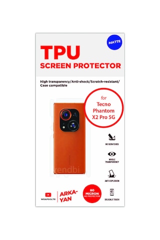 Tecno Phantom X2 Pro Mat Arka Ve Yan Kaplama Koruyucu Hd Film