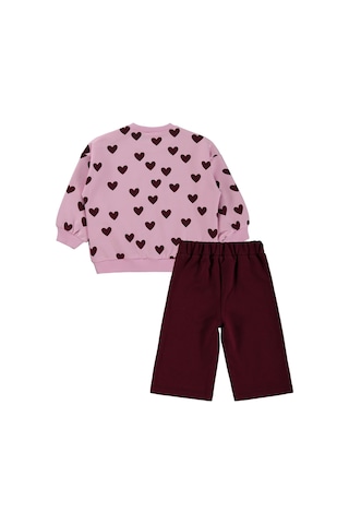 Civil Baby Kalp Empirme 6-18 Ay Takım - Pembe Pembe-bordo