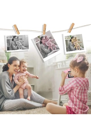 Büro Ev Ofis si İçin Pembe Mini Kamera Fotoğraf Makinesi