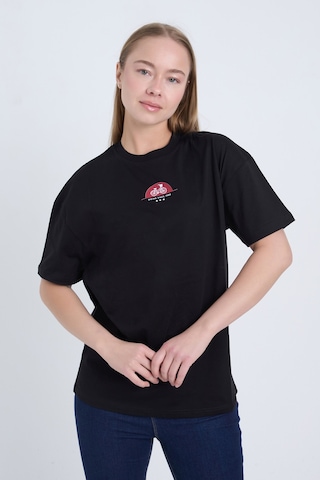 Velvoria Unisex Oversize Rıdıng Sınce Baskılı Siyah Renk T-shirt