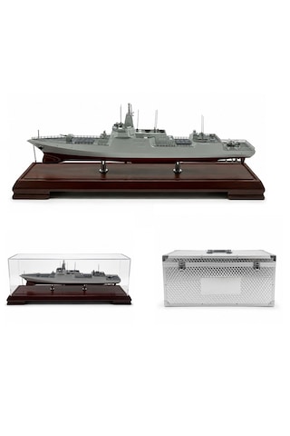 Detaylı Metal Gemi Savaş Gemisi Modeli 46cm