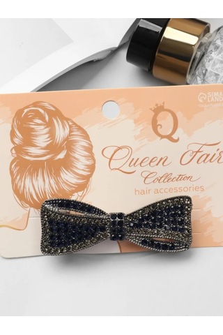 Queen Fair Saçlar İçin Otomatik Toka "brioni" Fiyonk Dolgun, 6,5 Cm 260057940 Siyah