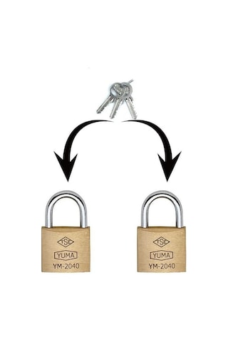 Yuma Pirinç Asma Kilit Birbirini Açar 40 Mm-771 5