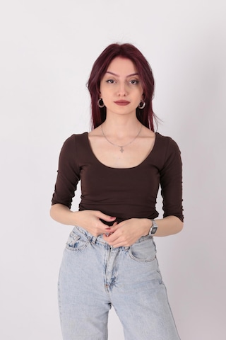 Busem S0016663 Kadın Bluz Acı Kahverengi