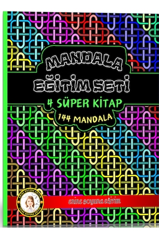Mandala Boyama Eğitim Seti 4 Süper Kitap