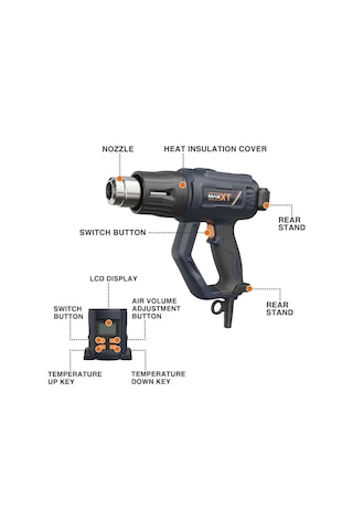 Maxxt MHG2000 2000W Elektrikli Sıcak Hava Tabancası