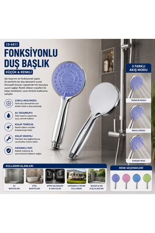 Fonksiyonlu Küçük El Duş Başlığı Sarı
