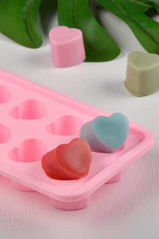 Valletta Dragao Kalp Şeklinde Silikon Kalıp, Buz, Kek, Kalıbı Pembe
