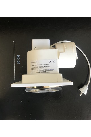 Airluks 250 Radyal Lıghtfan 125 M3 Sessiz Işıklı Banyo Fanı