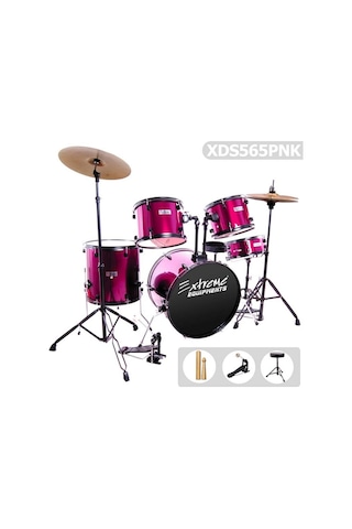 Extreme Xds565pnk Pembe Bateri Seti Özel Renk Çocuklar Ve Gençler İçin
