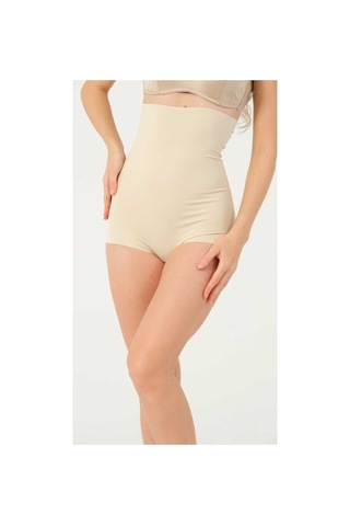 Lorexia Kadın Korse Uzun Slip Lazer Kesim İz Yapmaz Silikon Şeritli Bej