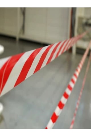 Emniyet Şeridi 65mm x 500mt Kırmızı Beyaz İkaz Şeridi
