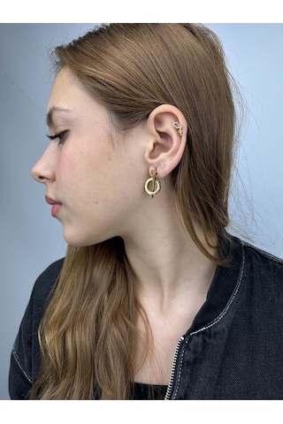 Xxx Çivi, Tiff Model, Paslanmaz Çelik Küpe 385, Altın Renk Altın