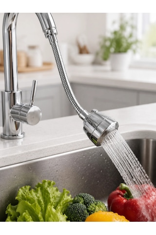 Ayarlanabilir Musluk Başlığı Esnek Spiral Hortumlu Lavabo Uzatma Aparatı Çok Renkli