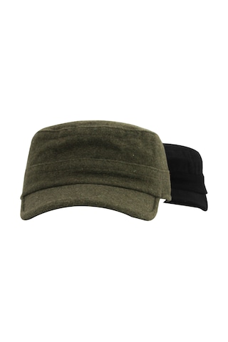 Şapkadan Kaşe Castro Siyah Ve Haki Şapka Ikili Set Kastro Set Outdoor Yünlü 45645dr56602 Siyah - Haki