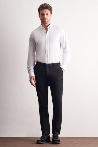 İmza Siyah Yan Cep Düz Paça Pamuklu Slim Fit Chino Casual Pantolon 1003255161 Siyah