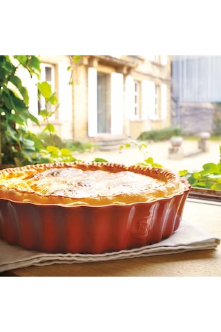 Emile Henry Tart Börek Fırın Kabı Yuvarlak 28 Cm Turuncu/toscane Turuncu