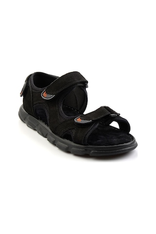 Bambi Siyah Leather Erkek Sandalet E05078102501 Siyah