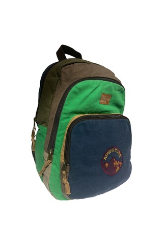 Kaliteli Siyah Vintage Salaş Baskılı Disayn Günlük Gezi Okul Sırt Çantası Revilla Bag 28x38cm Gri - Yeşil