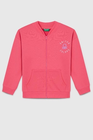 United Colors Of Benetton Kız Çocuk Bnt-g23334 Sweatshirt Pembe-1915 Pembe