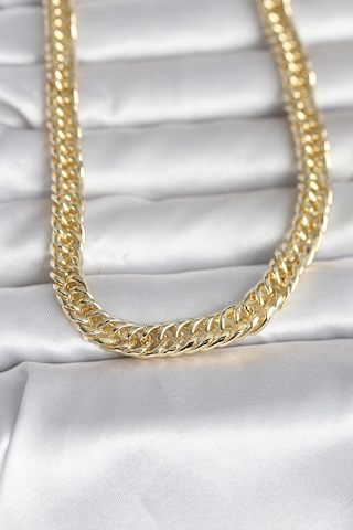 Zarif Boyunlar İçin 60cm Golden Pirinç Kalın Zincir Kadın Kolye Standart 71581861