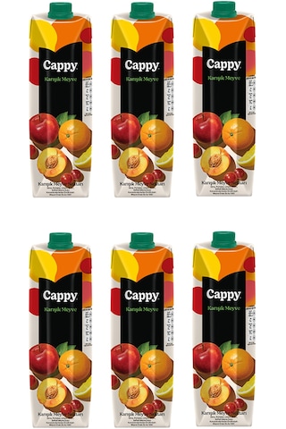 Cappy Karışık Meyve Nektarı 1 Lt X 6 Adet
