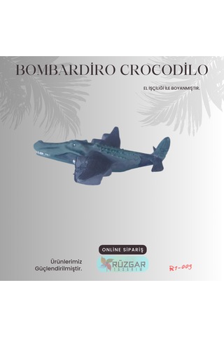 Bombardiro Crocodilo Tung Tung Sahur Kanat Boyutu 15 Cm Figür