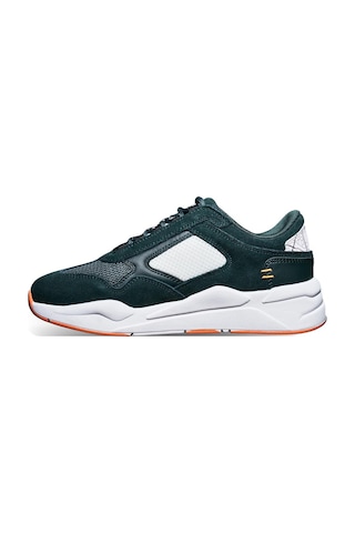 Bathu 10/43 Erkek Deri Sneaker - Koyu Yeşil Yeşil