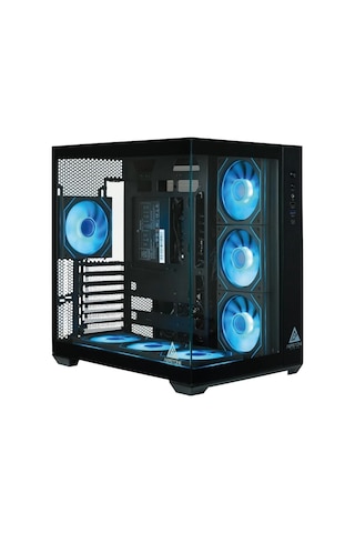 AERSTONE Trion 850 Watt 80+ Bronz 7 Fanlı RGB Akvaryum Oyuncu Kasası