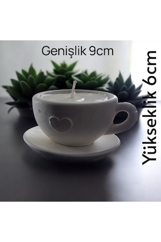 Taş Tozu 2 Li Fincan Mumluk Mum Çok Renkli