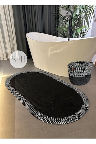 Home Turko Jüt, Sepetli Banyo, Mutfak, Balkon Paspas Takımı, Mutfak Halısı, Banyo Paspası, Yıkanabilir Paspas 60 Diğer