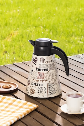 Porsima 161704-008 Desenli 1,2l Konik Termos Sıcak Ve Soğuk İçecek Saklama Termosu Çok Renkli