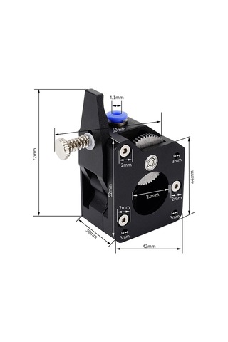 Suntek 3d Çift Dişli Ekstruder ,çift Tahrikli , Kurulum, Sol