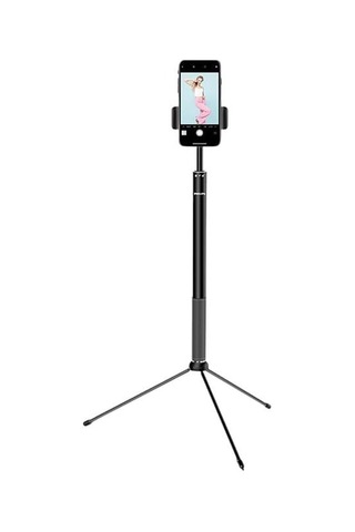2in1 Tripod Standlı Youtube Tiktok Selfie Çekim Işıklı Telefon Tutucu - Makyaj Işığı Dlk3621n/93 Standart