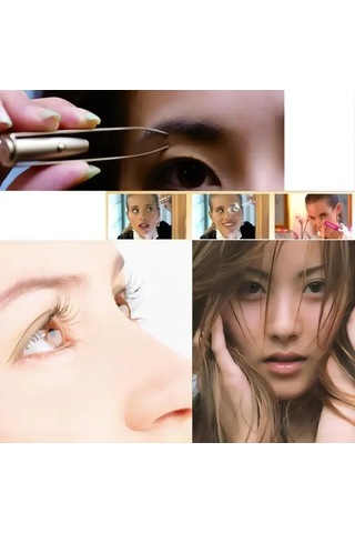 2pcs Taşınabilir Paslanmaz Çelik Akıllı Tasarım Kaş Saç Led Işık Çok Renkli