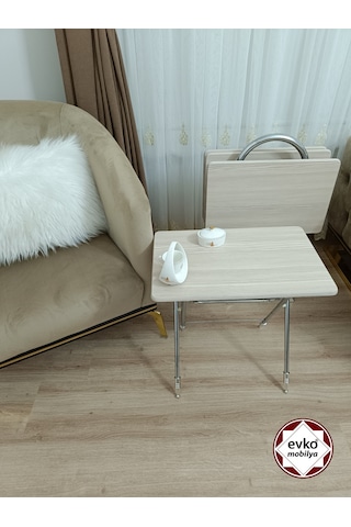Evko Mobilya Çanta Zigon Sehpa, 4'lü Sehpa, Zigon Sehpa, Servis Sehpası, Mdf Mebran Sehpa, Katlanır Sehpa