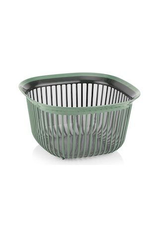 Qlüx İdeas Liny Süzgeçli Kase Yeşil 25cm 4000ml Çok Renkli