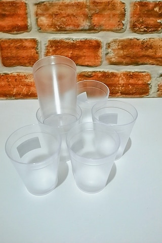 İnci Kristal Bardak-sert Plastik Bardak-piknik Bardağı- 6 Adet-300ml Şeffaf